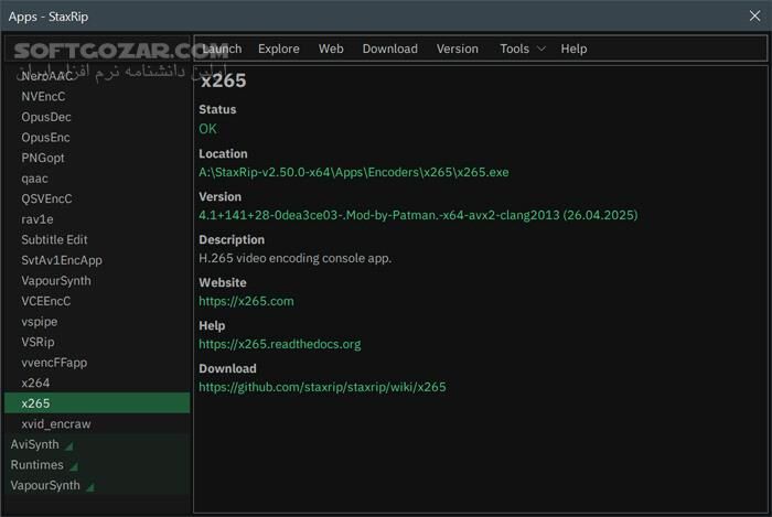 دانلود StaxRip 2.50.4 - دانلود تبدیل و فشرده‌سازی ویدئو - سافت گذر