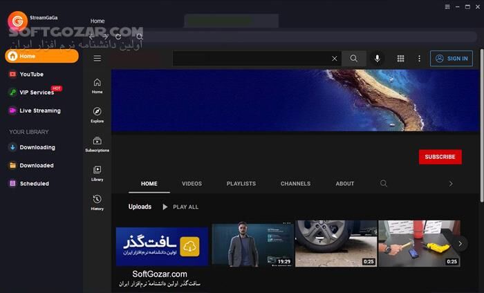 دانلود StreamGaGa 1.2.1.5 - دانلود دانلودکننده ویدئو و آهنگ - سافت گذر