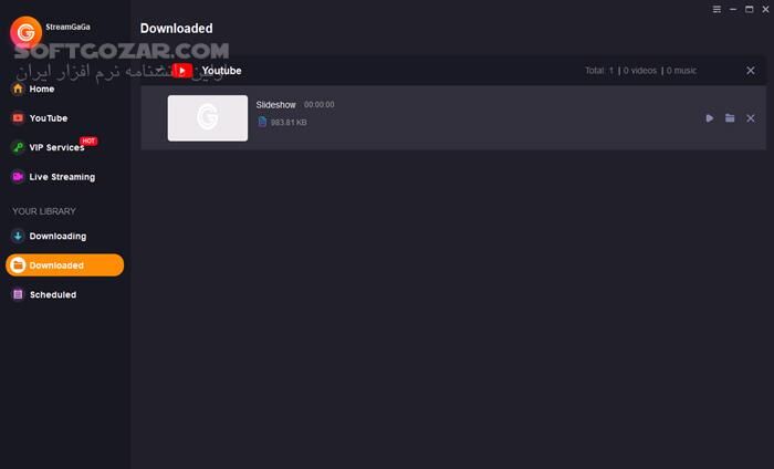 دانلود StreamGaGa 1.2.1.5 - دانلود دانلودکننده ویدئو و آهنگ - سافت گذر