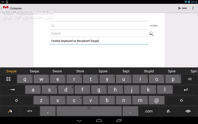 دانلود Swype Keyboard 3.2.4.3020400.50699 for Android +4.0 - دانلود کیبرد تایپ به صورت Swype برای اندروید - سافت گذر