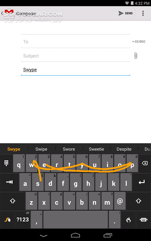 دانلود Swype Keyboard 3.2.4.3020400.50699 for Android +4.0 - دانلود کیبرد تایپ به صورت Swype برای اندروید - سافت گذر