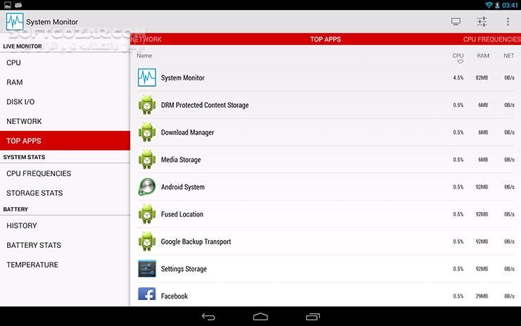 دانلود System Monitor 8.2.2 for Android +4.0 - دانلود مانتیور سیستم عامل برای اندروید - سافت گذر