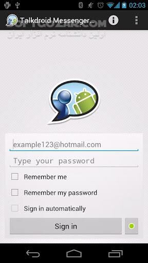 دانلود Talkdroid MSN Messenger 1.0 for Android - دانلود برنامه چت MSN Messenger برای اندروید - سافت گذر