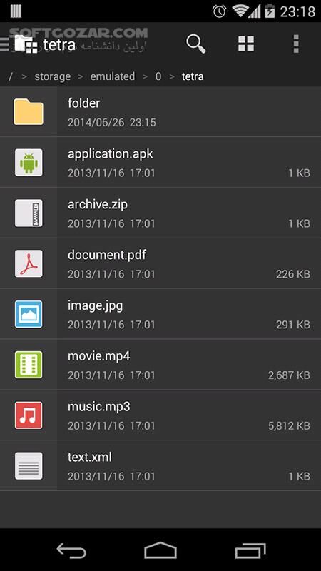 دانلود Tetra Filer 3.2.2 for Android - دانلود مدیریت فایل اندروید برای اندروید - سافت گذر