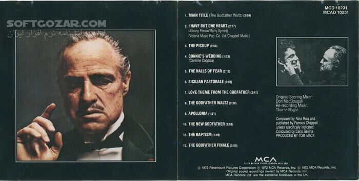 دانلود The Godfather Movie Soundtracks (Music Album) - دانلود موسیقی فیلم پدرخوانده - سافت گذر
