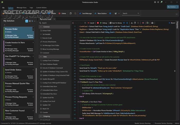 دانلود ThinkAutomation Studio Professional Edition 5.0.1072.2 - دانلود خودکارسازی فرایندهای تجاری - سافت گذر