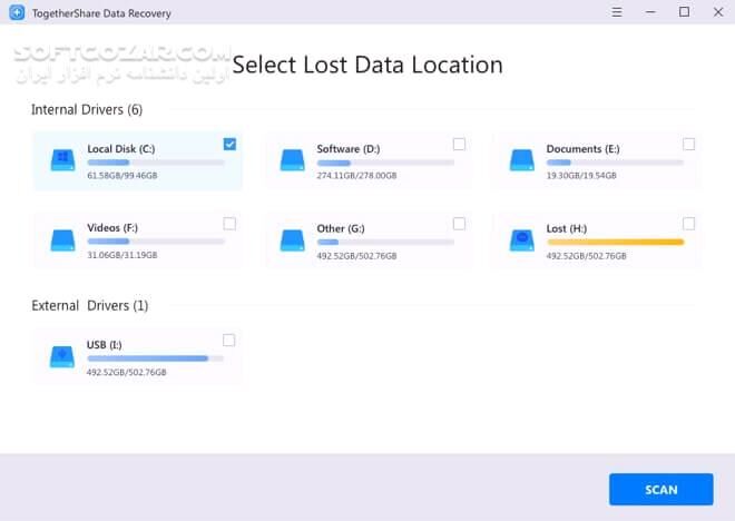 دانلود TogetherShare Data Recovery All Edition 7.4 - دانلود توگدرشیر دیتا ریکاوری - سافت گذر