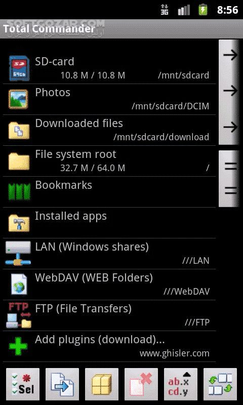 دانلود Total Commander 3.60d for Android +2.2 - دانلود فایل منیجر توتال کامندر برای اندروید - سافت گذر