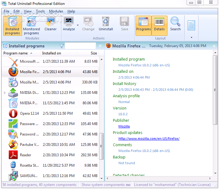 دانلود Total Uninstall Professional 7.6.1.677 - دانلود حذف نرم افزار توتال آنیستال - سافت گذر