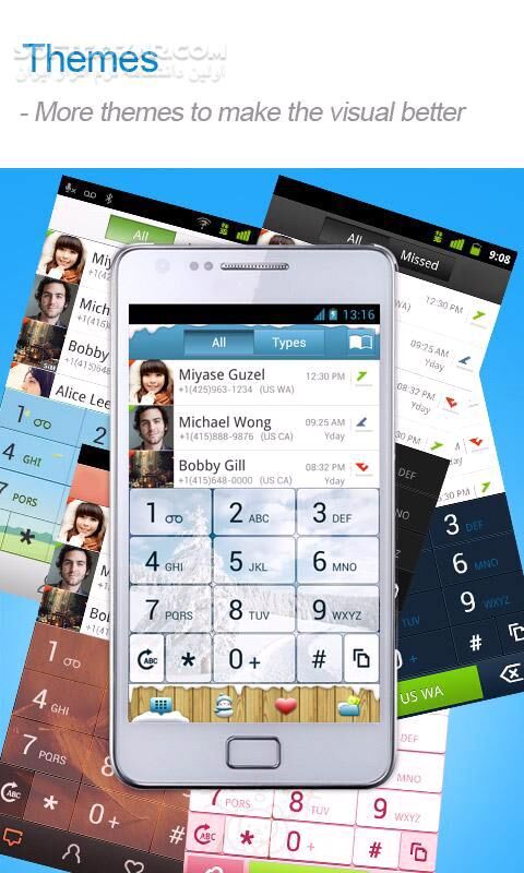 دانلود TouchPal Contacts 5.6.1.3 for Android +4.0 - دانلود تماس با حرکات انگشت برای اندروید - سافت گذر