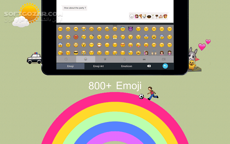 دانلود TouchPal Emoji Keyboard 7.0.9.1 for Android +4.0 - دانلود کیبورد تاچ پال برای اندروید - سافت گذر