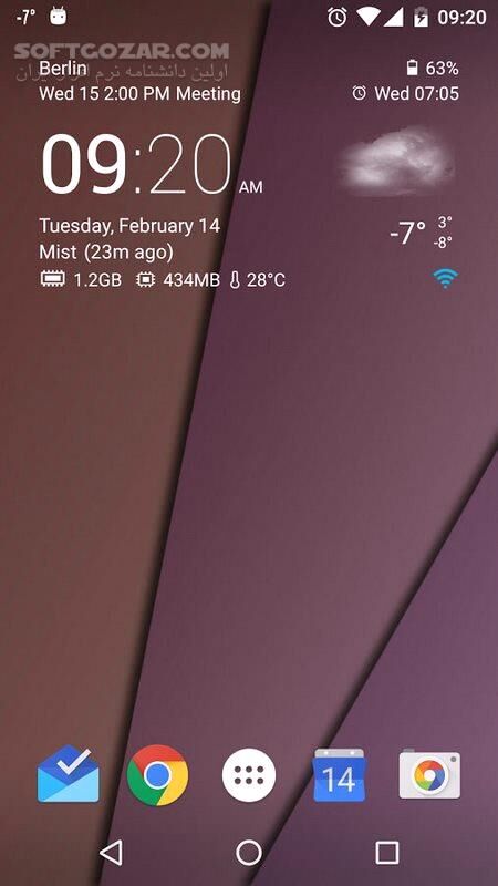 دانلود Transparent clock & weather 8.99.10 for Android +6.0 - دانلود ساعت و آب و هوا شیشه ای برای اندروید - سافت گذر