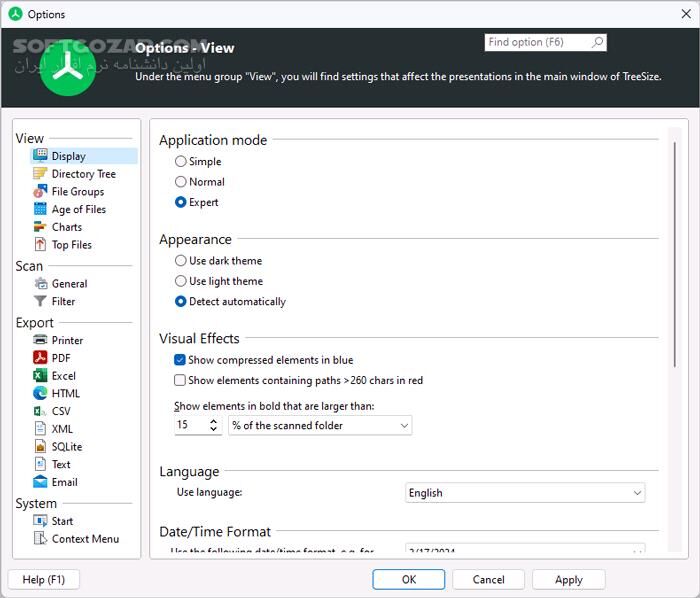 دانلود TreeSize Professional 9.6.2.2158 - دانلود مدیریت فضای هارد کامپیوتر - سافت گذر