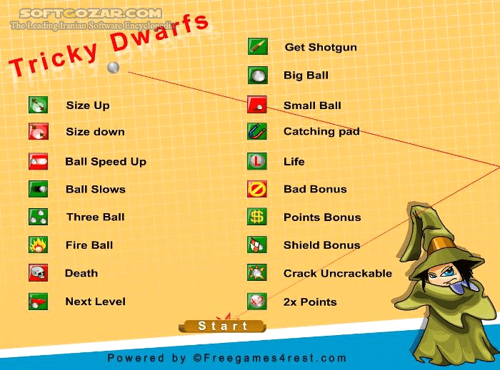 دانلود Tricky Dwarves - دانلود بازی جلوگیری از خروج توپ فلش - سافت گذر