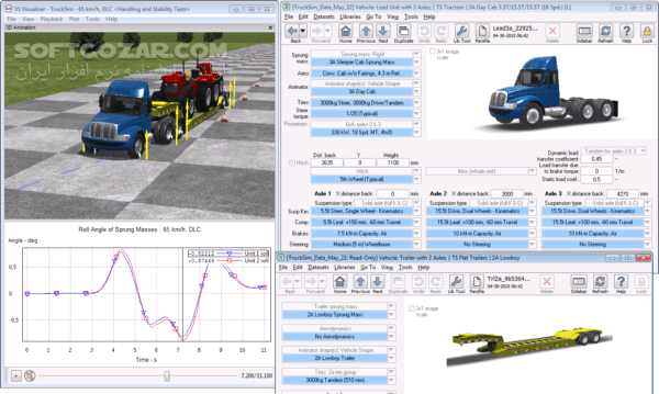 دانلود CarSim 2017.1 + TruckSim 2016.1 - دانلود شبیه ساز مکانیکی خودرو های تجاری و نظامی و خودرو های سواری - سافت گذر