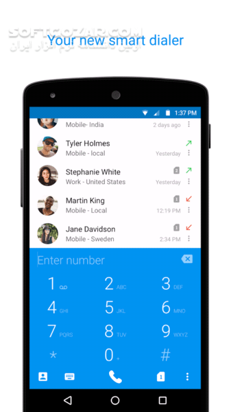 دانلود Truedialer - Dialer & Contacts 3.65 for Android +4.0 - دانلود مدیریت مخاطبین و شماره‌گیر هوشمند و متفاوت برای اندروید - سافت گذر