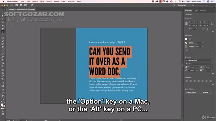 دانلود Udemy - Adobe Illustrator CC - Essentials Training Course - دانلود آموزش ادوبی ایلاستریتور - سافت گذر
