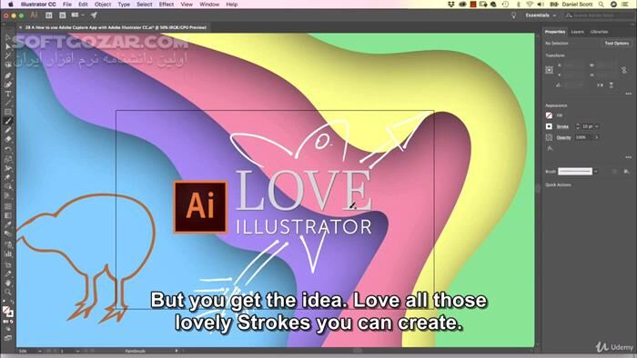دانلود Udemy - Adobe Illustrator CC - Essentials Training Course - دانلود آموزش ادوبی ایلاستریتور - سافت گذر