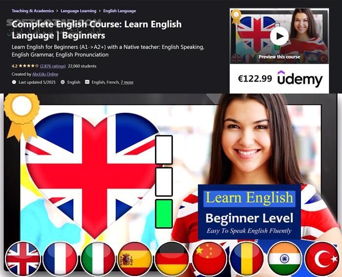 دانلود Udemy - Complete English Course: Learn English Language | Beginners - دانلود آموزش زبان انگلیسی سطح مقدماتی - سافت گذر