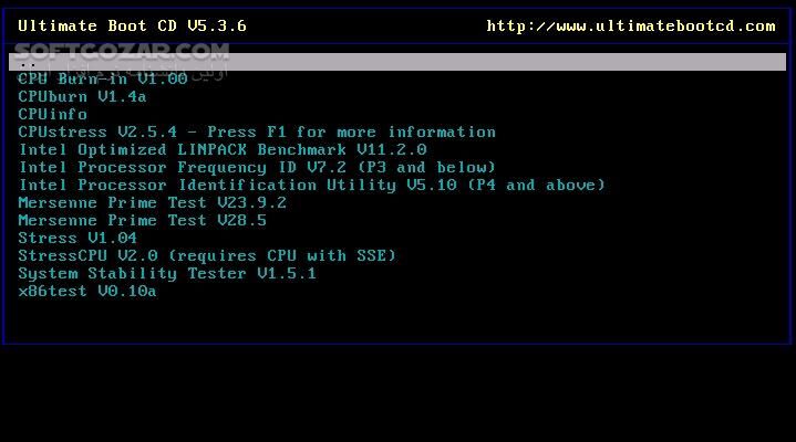 دانلود Ultimate Boot CD 5.3.9 - دانلود ابزار های بوت سیستم - سافت گذر