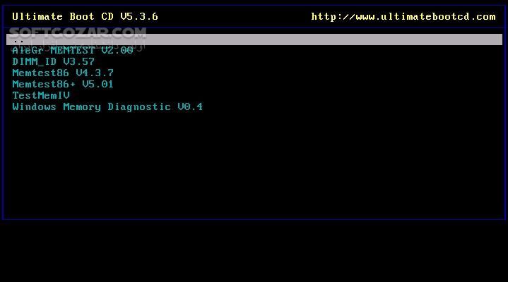 دانلود Ultimate Boot CD 5.3.9 - دانلود ابزار های بوت سیستم - سافت گذر