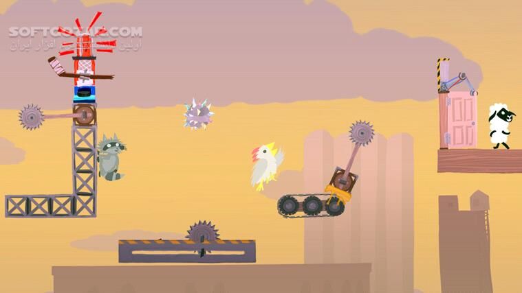دانلود Ultimate Chicken Horse - دانلود بازی مسابقات چالشی حیوانات - سافت گذر