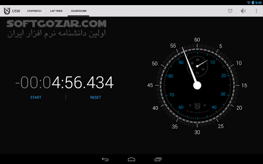 دانلود Ultimate Stopwatch & Timer 6.0.5 for Android +2.1 - دانلود تایمر و تایمر معکوس برای اندروید - سافت گذر