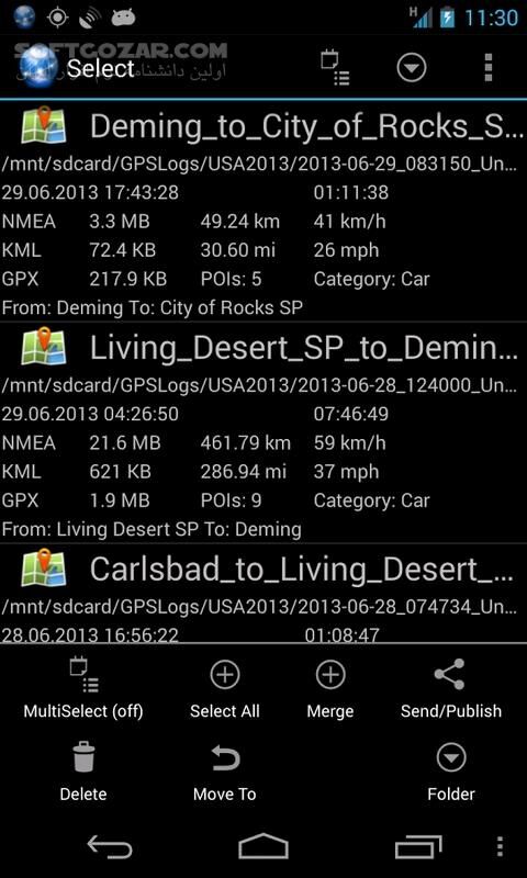 دانلود Ultra GPS Logger 3.196 for Android +9.0 - دانلود ردیاب جی پی اس برای اندروید - سافت گذر