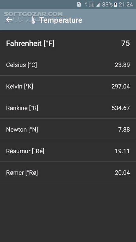 دانلود Unit Converter Calculator Pro 1.35 pro for andoid +2.3 - دانلود مبدل اندروید برای اندروید - سافت گذر