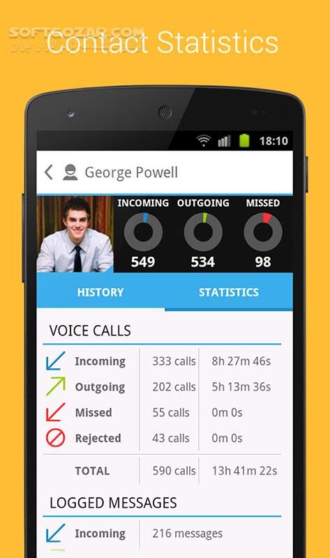دانلود Unlimited Call Log 3.1.1 for Android +4.0 - دانلود شماره گیر و گزارش تماس برای اندروید - سافت گذر