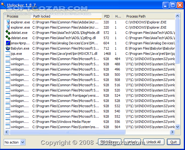 دانلود Unlocker 1.9.2 x86/x64 - دانلود حذف فایل و فولدرهایی که در ویندوز به طور معمول حذف نمی شوند - سافت گذر