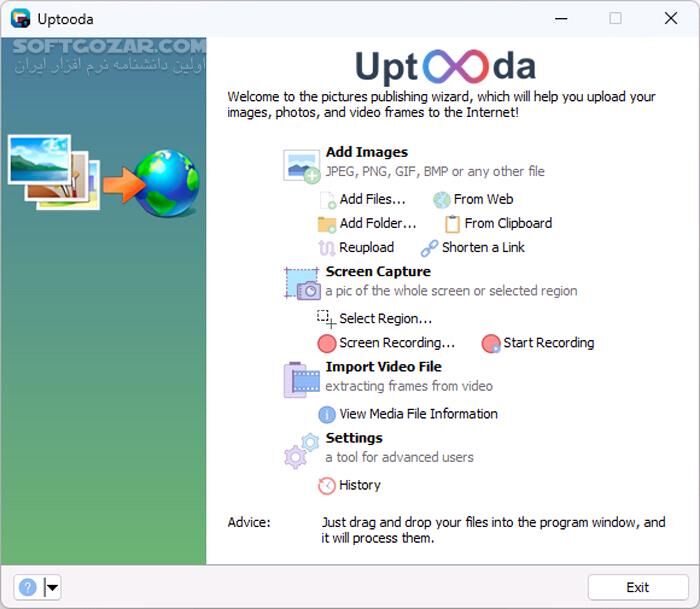 دانلود Uptooda 1.4.4 Build 5388 (ex-Image Uploader) - دانلود آپلود عکس - سافت گذر