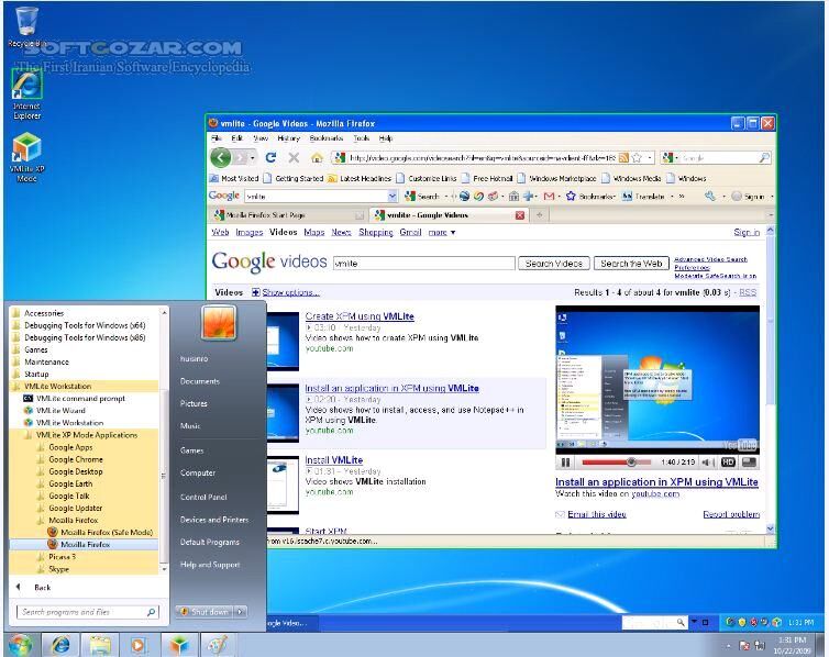 دانلود VMLite Workstation / VMLite XP Mode v3.2.6 - دانلود اجرای 100 درصد نرم افزار تحت ویندوز XP‌ در ویندوز 7 بدون نیاز به امکان Virtualization در CPU - سافت گذر
