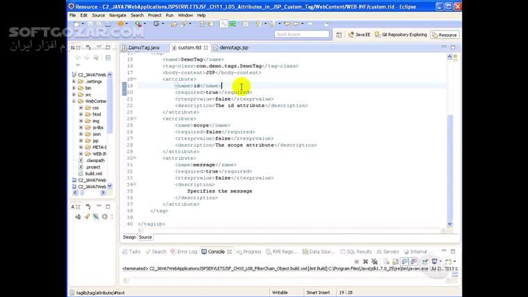 دانلود VTC - Java 7 - Web Applications (Servlets, JSP, JSF) Course - دانلود فیلم آموزش ساخت برنامه‌های کاربردی جاوا 7 - سرولت، جِی‌اس‌پی و جِی‌اس‌اف - سافت گذر