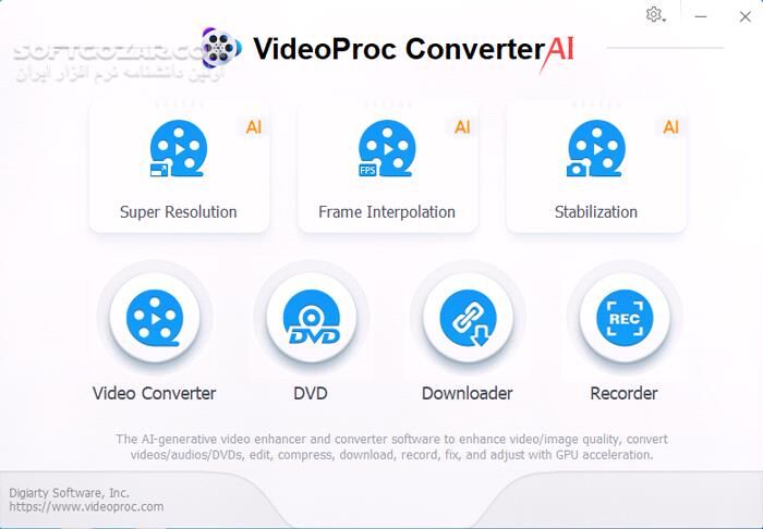 دانلود VideoProc Converter AI 8.6.0 - دانلود تبدیل و ویرایش ویدئو با هوش مصنوعی - سافت گذر