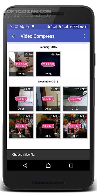 دانلود Video Compress 5.0.1 for Android +4.0 - دانلود فشرده سازی ویدیو برای اندروید - سافت گذر