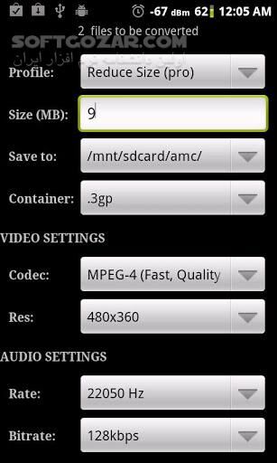 دانلود Video Converter Android 1.6.1 + Codec for Android +2.3 - دانلود نرم افزار قدرتمند تبدیل فرمت تصویری به همراه کدک ها برای اندروید - سافت گذر