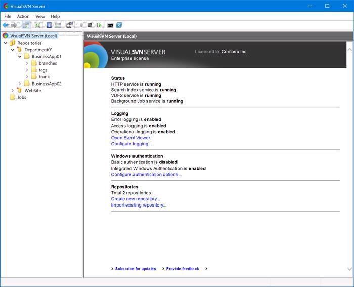 دانلود VisualSVN Server Enterprise 4.1.3 - دانلود مدیریت سرور ساب‌ورژن - سافت گذر