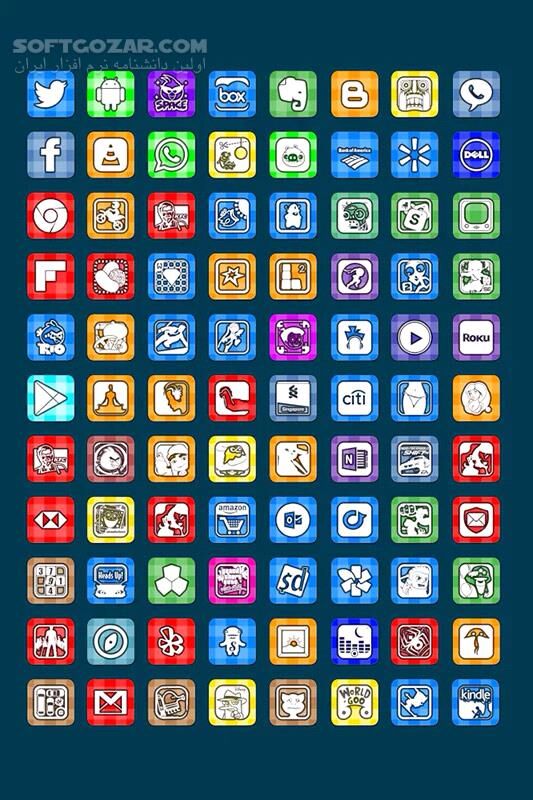 دانلود Vitro Flat 1.5.0 for Android +3.1 - دانلود 1400 آیکون با پشتیبانی از تمامی لانچرها برای اندروید - سافت گذر