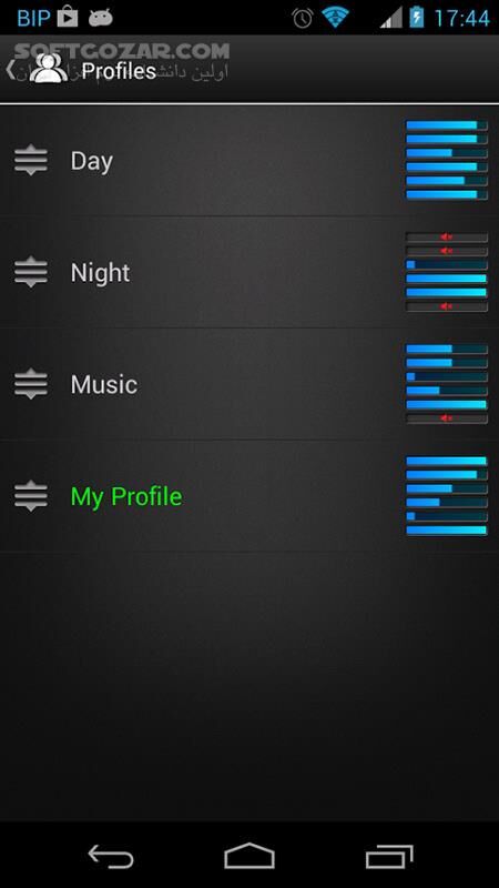 دانلود Volume Ace 3.6.4 for Android +2.0 - دانلود کنترل صدای گوشی و ایجاد پروفایل برای اندروید - سافت گذر