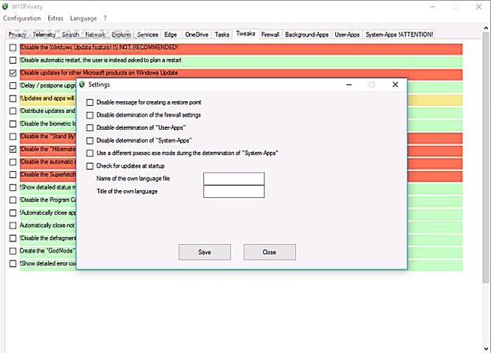 دانلود W10Privacy 5.3.0 - دانلود مدیریت تنظیمات امنیتی ویندوز - سافت گذر