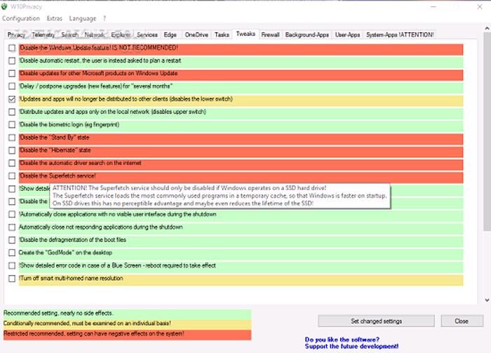 دانلود W10Privacy 5.3.0 - دانلود مدیریت تنظیمات امنیتی ویندوز - سافت گذر