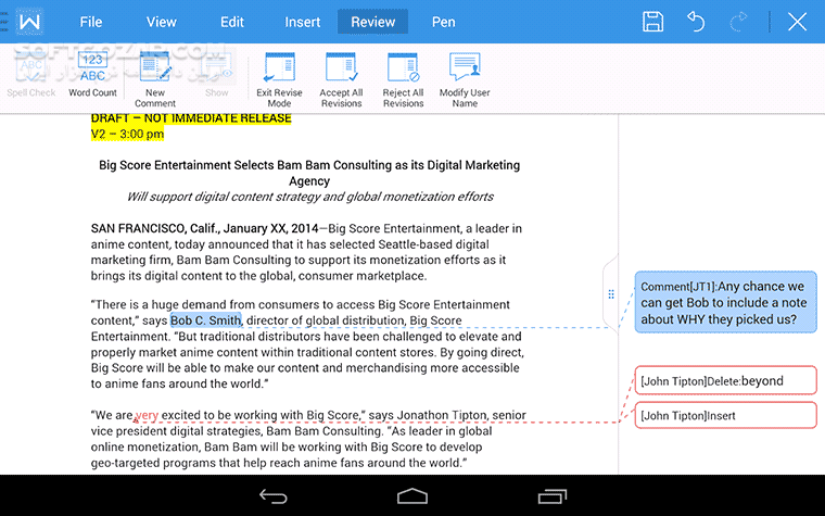 دانلود Kingsoft WPS Office + PDF 18.22.1 for Android +5.0 - دانلود آفیس با فونت فارسی برای اندروید - سافت گذر