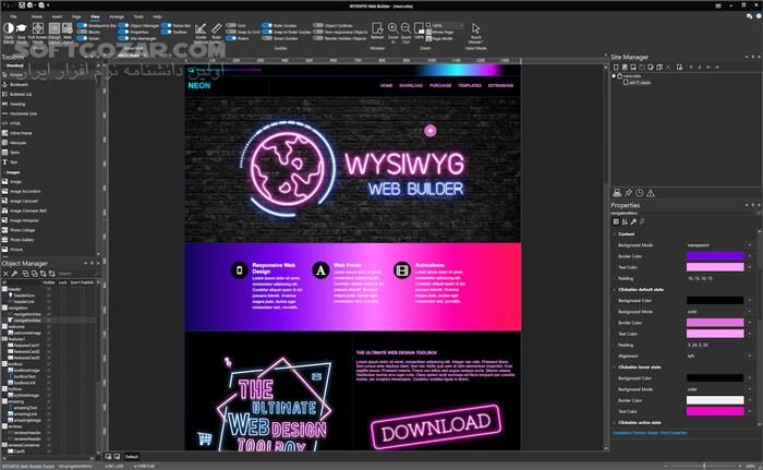 دانلود WYSIWYG Web Builder 20.4.0 - دانلود طراحی سایت بدون کدنویسی - سافت گذر