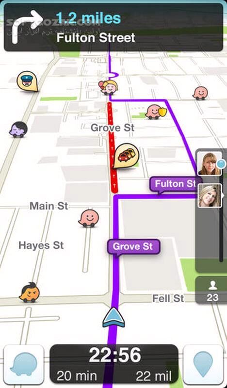 دانلود Waze – GPS, Maps & Traffic 4.58.64.0 for Android +4.0 - دانلود مسیریاب ویز برای اندروید - سافت گذر