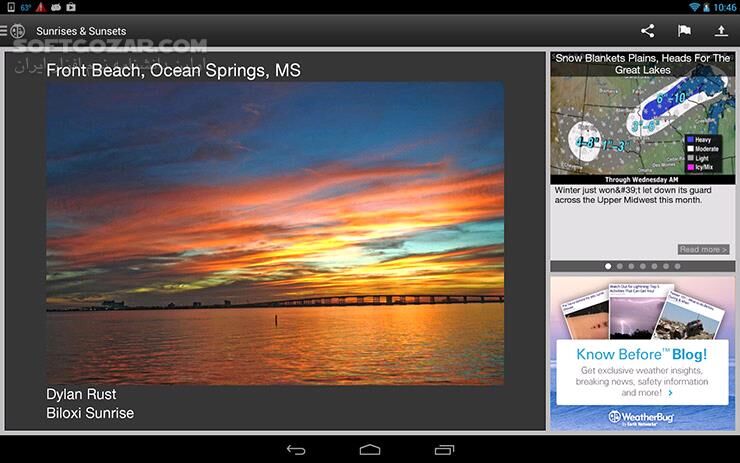 دانلود WeatherBug 5.27.0 for Android +4.1 - دانلود آب و هوا با دقت بالا برای اندروید - سافت گذر