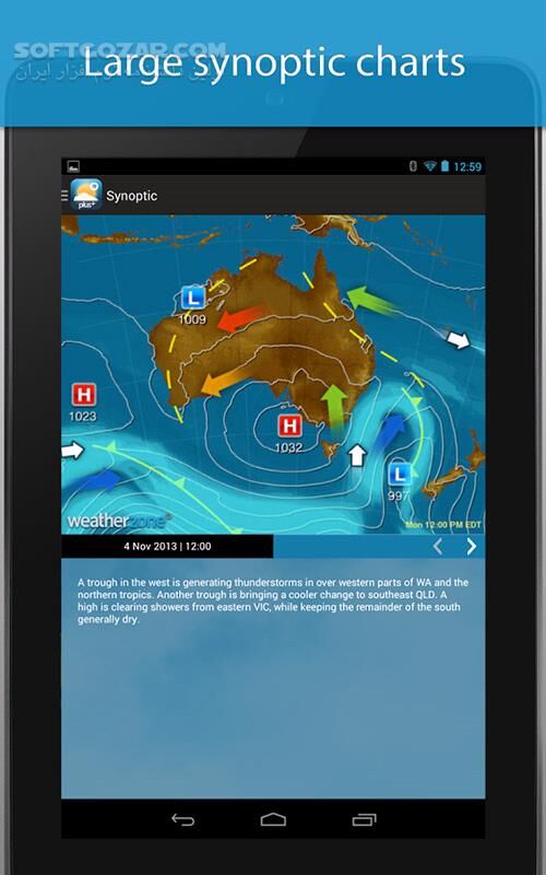 دانلود Weatherzone Plus 6.0.4 for Android +2.1 - دانلود پیش بینی وضع آب و هوا برای اندروید - سافت گذر