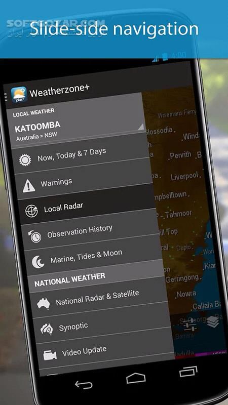 دانلود Weatherzone Plus 6.0.4 for Android +2.1 - دانلود پیش بینی وضع آب و هوا برای اندروید - سافت گذر