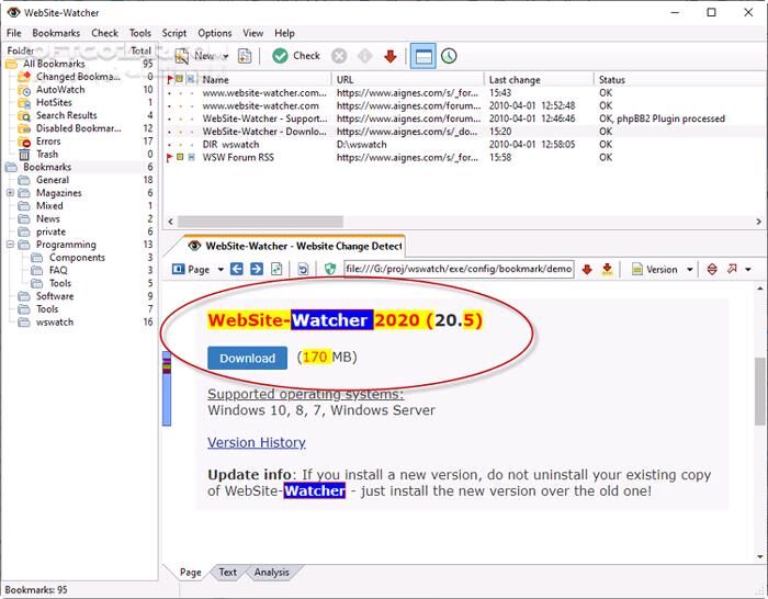 دانلود WebSite-Watcher 25.6 + Business Edition - دانلود نظارت بر تغییرات سایت - سافت گذر