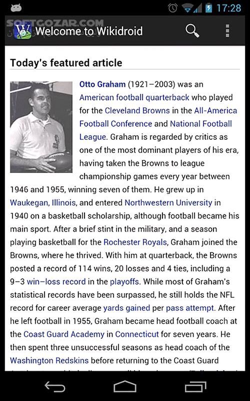 دانلود Wikidroid 5.0.3 for Android - دانلود نرم افزار آنلاین دانشنامه ویکی پدیا برای اندروید - سافت گذر